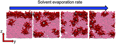Graphical abstract: Solvent vapor annealing in block copolymer nanocomposite films: a dynamic mean field approach