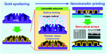 Graphical abstract: Nanotransfer printing of plasmonic nano-pleat arrays with ultra-reduced nanocavity width using perfluoropolyether molds