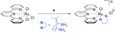 Graphical abstract: A camphor based 1,3-diamine Ru(ii) terpyridine complex: synthesis, characterization, kinetic investigation and DNA binding