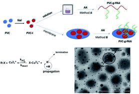 Graphical abstract: Hydrophilic modification of polyvinyl chloride with polyacrylic acid using ATRP