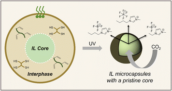Graphical abstract: Double emulsion microencapsulation of ionic liquids for carbon capture