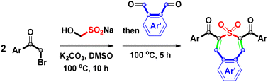 Graphical abstract: One-pot synthesis of diaroyl benzothiepine-1,1-dioxides
