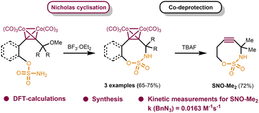 Graphical abstract: Synthesis of cyclooctyne-sulfamates by the Nicholas cyclisation