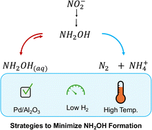 Graphical abstract: Hydroxylamine intermediate governs selectivity in nitrite hydrogenation on Pd-based catalysts for sustainable water treatment