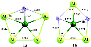 Graphical abstract: CAl4Be and CAl3Be2−: global minima with a planar pentacoordinate carbon atom