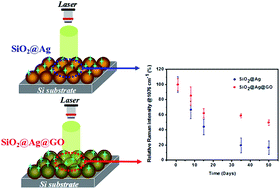 Graphical abstract: Graphene oxide wrapped individual silver nanocomposites with improved stability for surface-enhanced Raman scattering