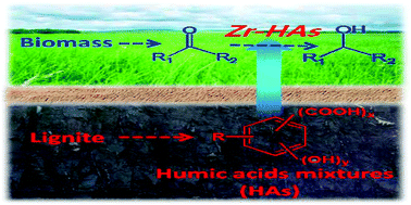 Graphical abstract: Direct use of humic acid mixtures to construct efficient Zr-containing catalysts for Meerwein–Ponndorf–Verley reactions