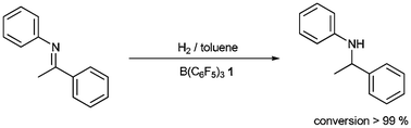 Graphical abstract: Metal-free catalytic hydrogenation of imines with tris(perfluorophenyl)borane