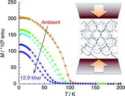 Graphical abstract: Pressure effect on the three-dimensional charge-transfer ferromagnet [{Ru2(m-FPhCO2)4}2(BTDA-TCNQ)]