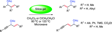 Graphical abstract: Silica gel-mediated rearrangement of allylic acetates. Application to the synthesis of 1,3-enynes