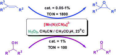 Graphical abstract: Epoxidation of alkenes and oxidation of alcohols with hydrogen peroxide catalyzed by a manganese(v) nitrido complex