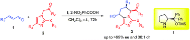 Graphical abstract: Highly diastereo- and enantioselective one-pot Michael–Aldol reactions of α,β-unsaturated aldehydes with imidazole derivatives