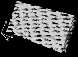 Graphical abstract: Structural characterization of the Fddd phase in a diblock copolymer thin film by electron microtomography