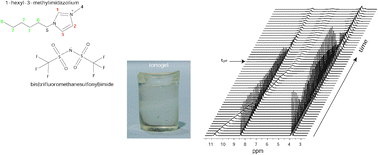 Graphical abstract: An investigation of the sol–gel process in ionic liquid–silica gels by time resolved Raman and 1H NMR spectroscopy