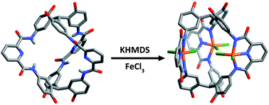 Graphical abstract: Synthesis and characterization of a tris(2-hydroxyphenyl)methane-based cryptand and its triiron(iii) complex