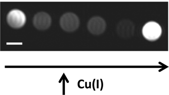 Graphical abstract: A responsive particulate MRI contrast agent for copper(i): a cautionary tale