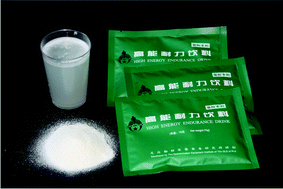 Graphical abstract: A novel hypotonic sports drink containing a high molecular weight polysaccharide