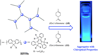 Graphical abstract: Chiroptical generation and amplification of hyperbranched π-conjugated polymers in aggregation states driven by limonene chirality