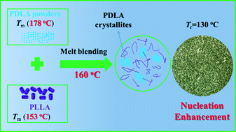 Graphical abstract: Enantiomeric poly(d-lactide) with a higher melting point served as a significant nucleating agent for poly(l-lactide)