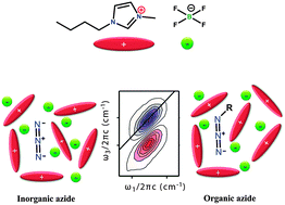 Graphical abstract: Two-dimensional ultrafast vibrational spectroscopy of azides in ionic liquids reveals solute-specific solvation