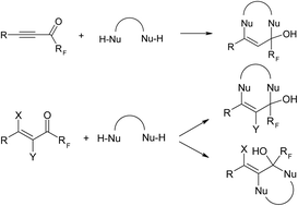 Graphical abstract: Unsaturated polyfluoroalkyl ketones in the synthesis of nitrogen-bearing heterocycles