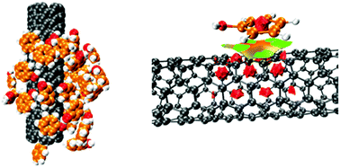 Graphical abstract: Molecular dynamics simulations of simple aromatic compounds adsorption on single-walled carbon nanotubes