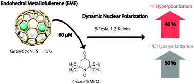 Graphical abstract: Gadolinium based endohedral metallofullerene Gd2@C79N as a relaxation boosting agent for dissolution DNP at high fields