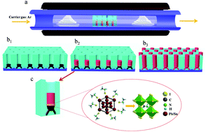 Graphical abstract: A non-catalytic vapor growth regime for organohalide perovskite nanowires using anodic aluminum oxide templates