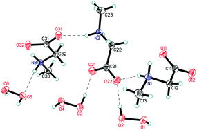 Graphical abstract: Crystal structures of non-proteinogenic amino acid peroxosolvates: rare example of H-bonded hydrogen peroxide chains