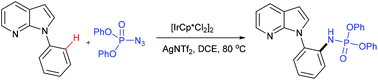 Graphical abstract: Iridium-catalyzed C–H phosphoramidation of N-aryl-7-azaindoles with phosphoryl azides
