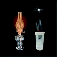 Graphical abstract: Evaporation above a bulk water surface using an oil lamp inspired highly efficient solar-steam generation strategy