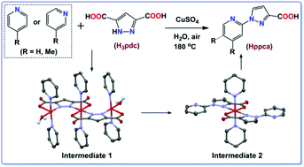 Graphical abstract: Copper(ii) facilitated decarboxylation for the construction of pyridyl–pyrazole skeletons