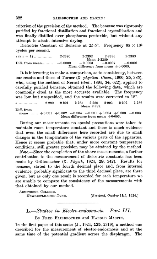 L.—Studies in electro-endosmosis. Part III