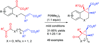 Graphical abstract: PIII-Mediated intramolecular cyclopropanation and metal-free synthesis of cyclopropane-fused heterocycles
