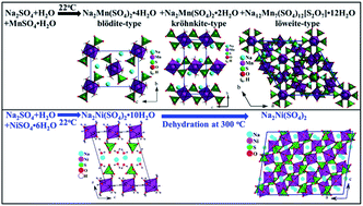 Graphical abstract: Structural and thermal properties of Na2Mn(SO4)2·4H2O and Na2Ni(SO4)2·10H2O