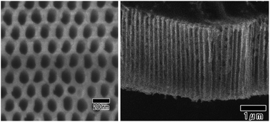 Graphical abstract: Fabrication of ideally ordered TiO2 through-hole membranes by two-layer anodization