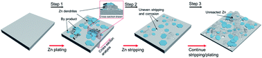 Graphical abstract: An in-depth insight of a highly reversible and dendrite-free Zn metal anode in an hybrid electrolyte
