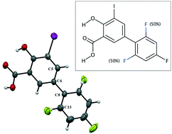 Graphical abstract: Static discrete disorder in the crystal structure of iododiflunisal: on the importance of hydrogen bond, halogen bond and π-stacking interactions