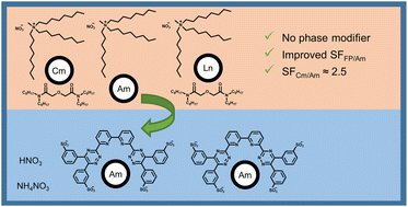 Graphical abstract: Separation of americium from highly active raffinates by an innovative variant of the AmSel process based on the ionic liquid Aliquat-336 nitrate