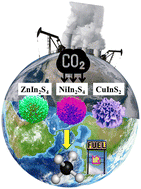 Graphical abstract: Nanosheet assembled microspheres of metal (Zn, Ni, and Cu) indium sulfides for highly selective CO2 electroreduction to methane