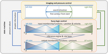 Graphical abstract: Image-based fuzzy logic control for pressure-driven droplet microfluidics as autosampler for multimodal imaging microscopy