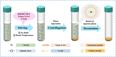 Graphical abstract: Crown ether-based cloud point extraction for lead-212 enrichment from thorium series