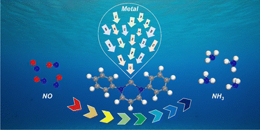 Graphical abstract: Comprehensive theoretical studies on the electrocatalytic reduction of NO to NH3 using single metallic molecular complexes as catalysts