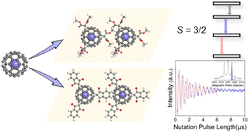 Graphical abstract: Spin dynamics of tri-addition endohedral nitrogen fullerene with transversal chemical functionalization