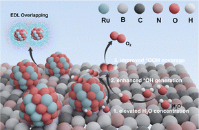 Graphical abstract: Electric double layer overlapping effect in high-density sub-nanoclusters for enhanced acidic oxygen evolution reaction