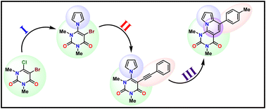Graphical abstract: Synthesis of 6-arylpyrimido[4,5-e]indolizine-2,4(1H,3H)-diones through InCl3-catalyzed cycloisomerization
