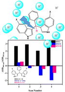 Graphical abstract: The enhanced ultrafast dissociation of meso-hydrogen of bis(indolyl)methane derivatives under acidic conditions