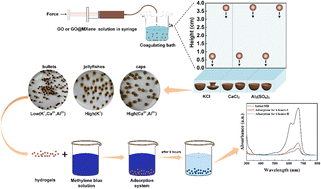 Graphical abstract: Ion-modulated graphene oxide and GO@MXene hydrogels: enhanced adsorption performance and stability for methylene blue removal