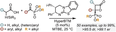 Graphical abstract: Isothiourea-catalysed enantioselective synthesis of phosphonate-functionalised β-lactones