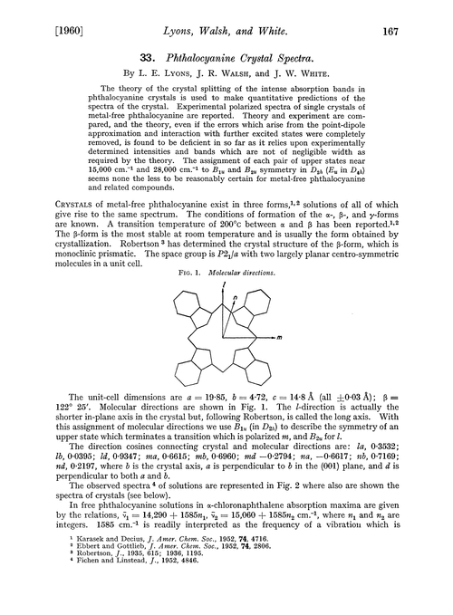 33. Phthalocyanine crystal spectra